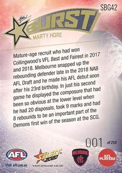 2020 Select Footy Stars - Starburst Caricature Galactic #SBG42 Marty Hore Back